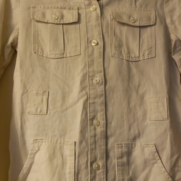 Banana Republic - Cream Lightweight Linen Trench - Picture 3 of 6